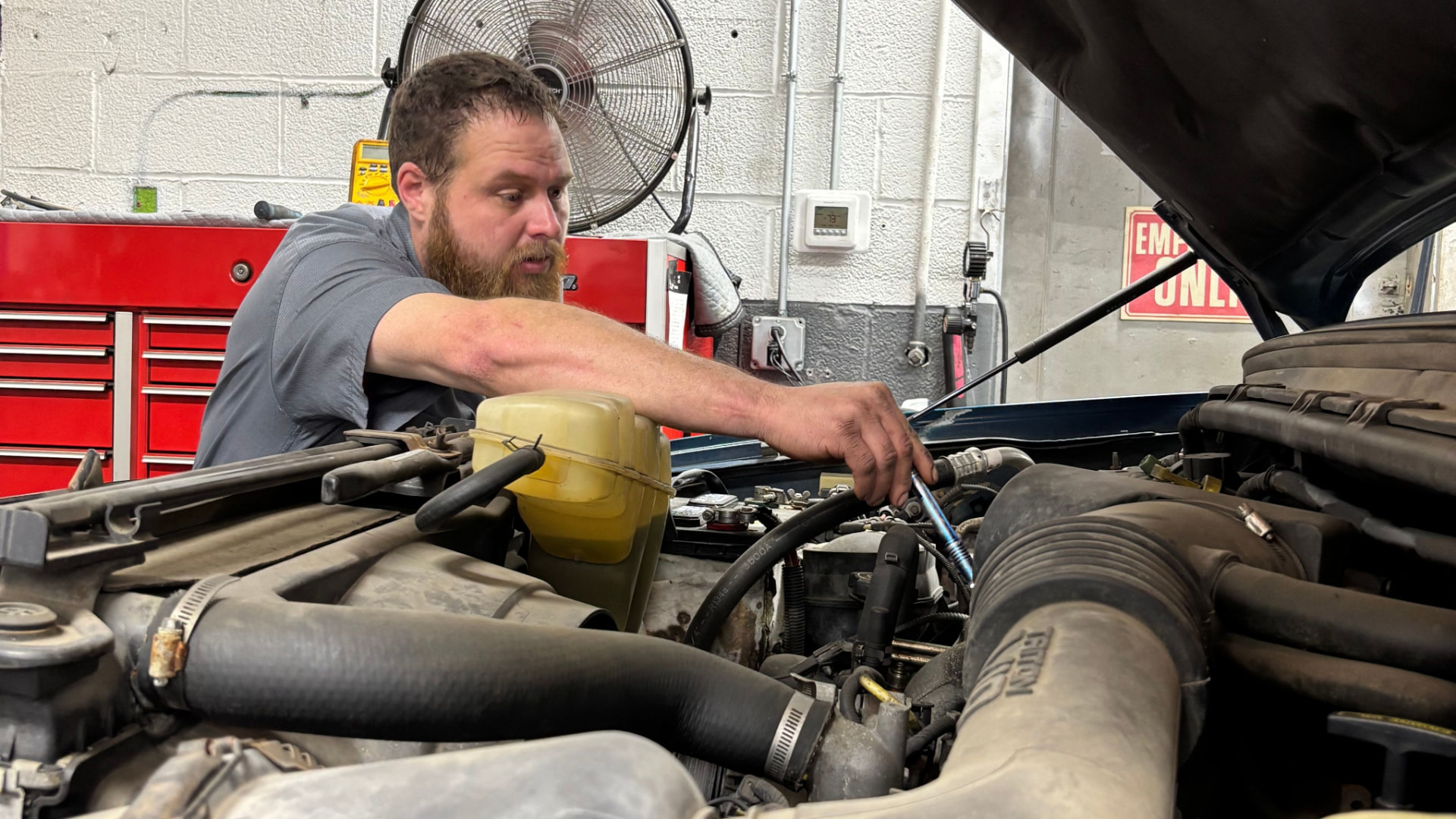 Inside the Keystone Automotive Repair shop